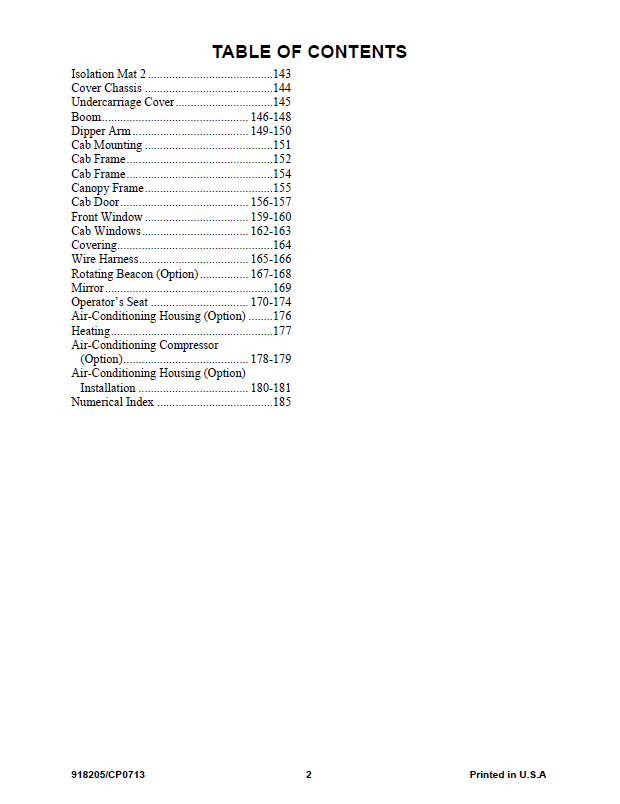 Mustang 3803ZT Parts Book 918205 PDF | Excavator Spare Parts Guide