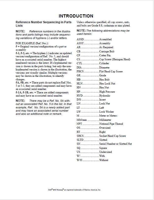 Mustang 3TNV82A-SBV Parts Catalog Manual – Complete PDF Manual