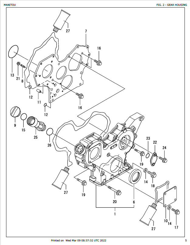 Mustang 3TNV88F-ESBV Engine Spare Parts Catalog PDF Manual 50940138