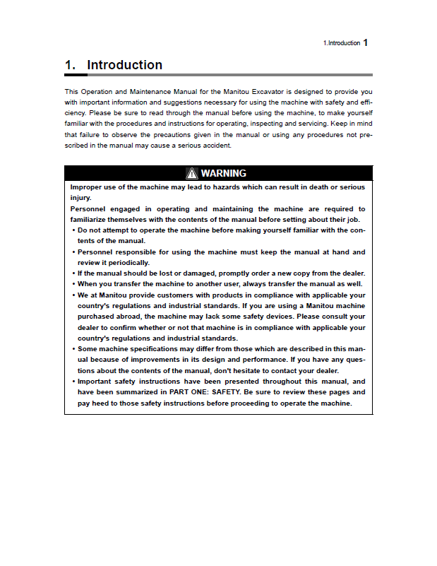 Mustang 450Z NXT2 Compact Excavator Operation & Maintenance Manual