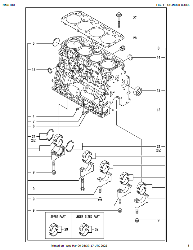 Mustang 4TNV88-BKMSR2 Engine Parts Book 50940310 PDF – OEM Reference Manual