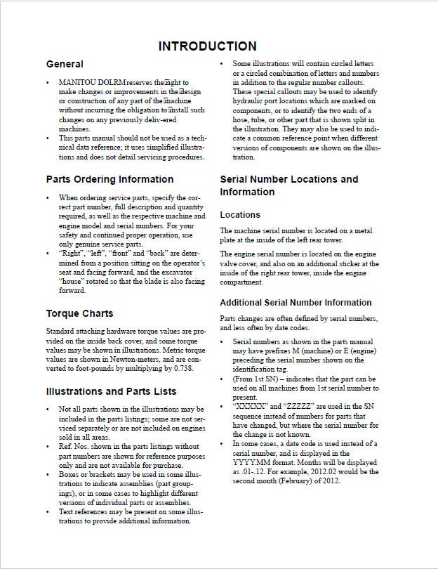 Mustang 4TNV98CT Engine Track Loader Parts Catalog PDF