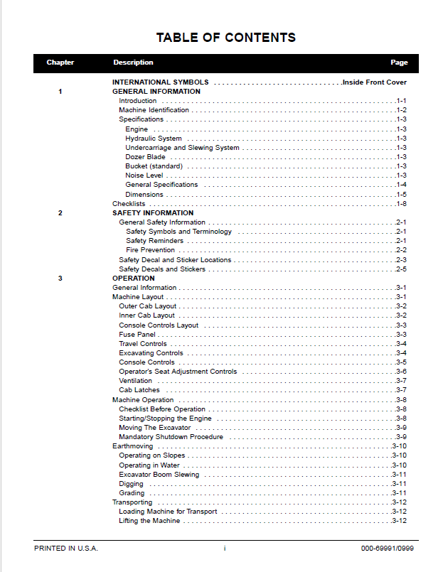 Mustang 5002RD, 6002RD Crawler Excavator User and Operation Guide
