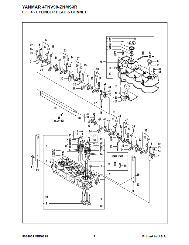 Mustang 50304528 Yanmar Engine Parts Catalog Manual Download PDF