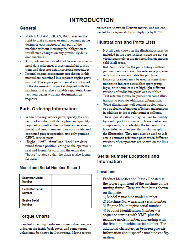 Mustang 550Z Excavator Parts Manual PDF Download 50940330