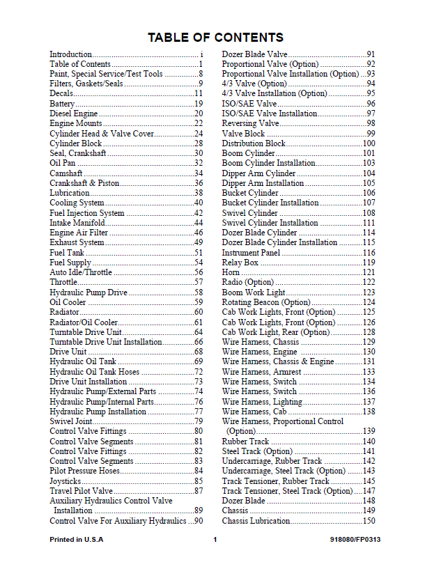 Mustang 6003 Engine Tier III Excavator Parts Catalog PDF Manual