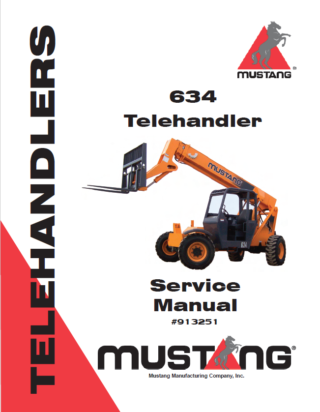 Mustang 634 Telehandler Service Manual 913251 PDF Download
