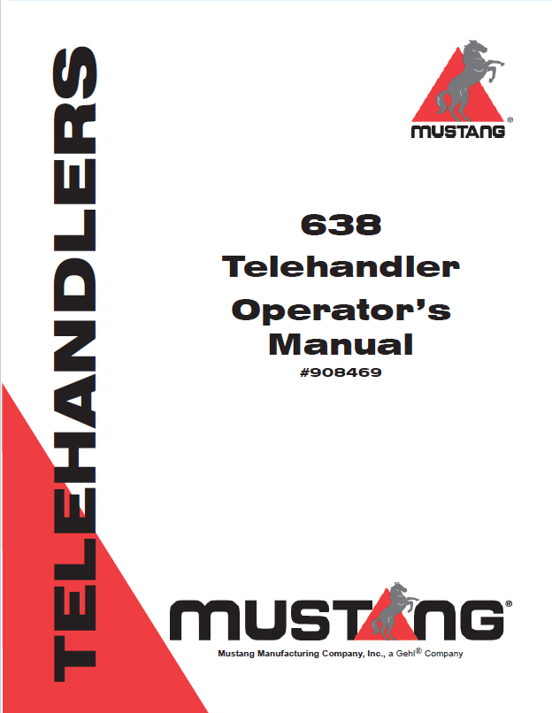 Mustang 638 Telehandler Operator Manual (908469 - PDF)