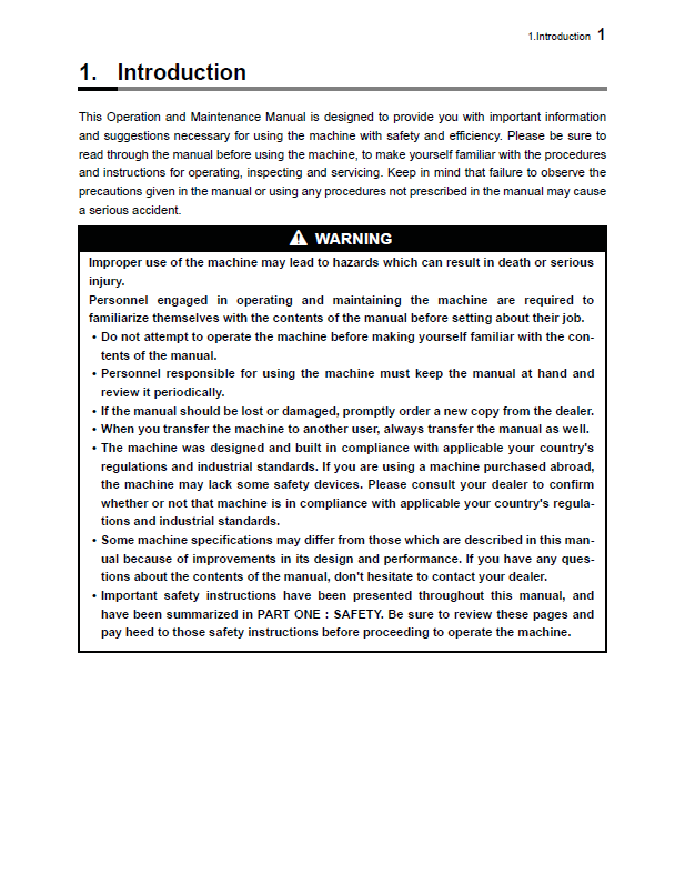 Mustang 800Z NXT2 Compact Excavator User & Operation Manual PDF
