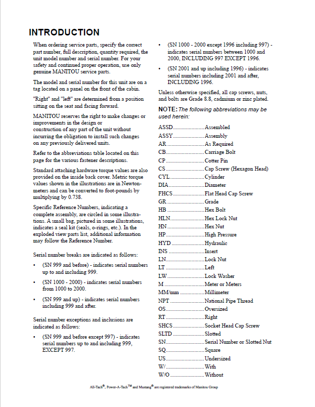 Mustang 800Z NXT2 Excavator Parts Manual 50940325 – Complete PDF Guide