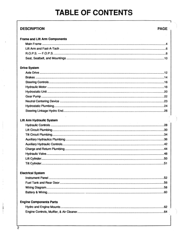 Mustang 910 Skid Steer Parts Catalog & Illustrated Manual PDF