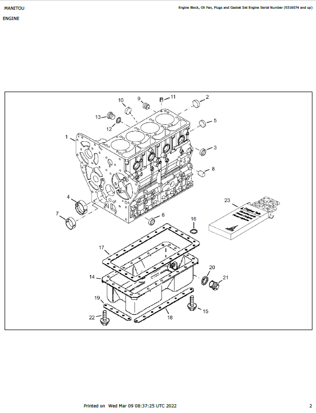 Mustang 913315 L04 Engine Parts Catalog Manual PDF Guide