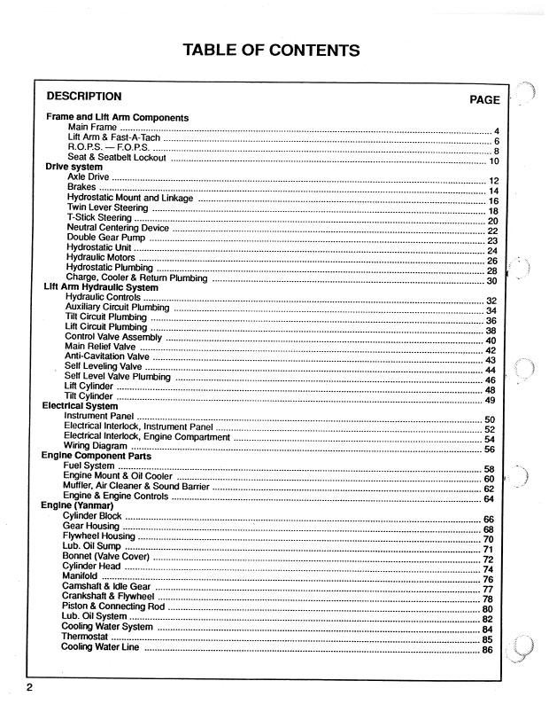 Mustang 940 E-Series Skid Steer Loader Spare Parts Manual Download PDF