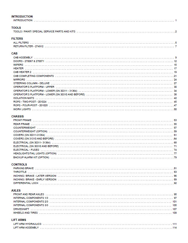 Mustang AL306 OEM Parts Manual & Illustrated Catalog PDF