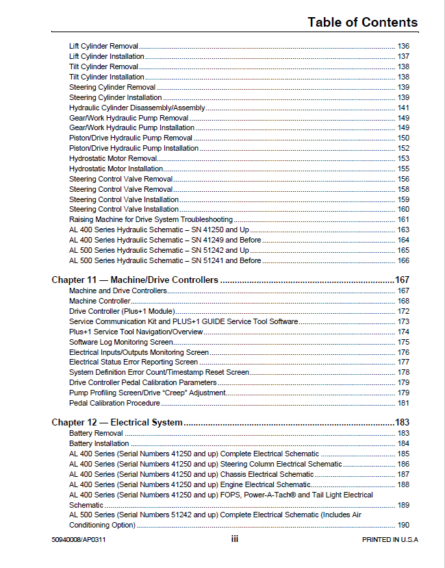 Mustang AL406 AL506 Heavy Equipment Maintenance Manual PDF