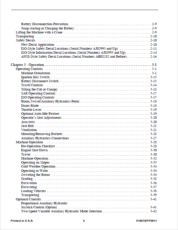 Mustang Compact 5003ZT Excavator Workshop & Repair Manual PDF