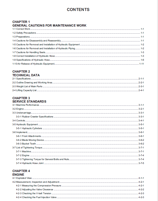Mustang Compact Excavator Z17 170Z Workshop Manual 50940107