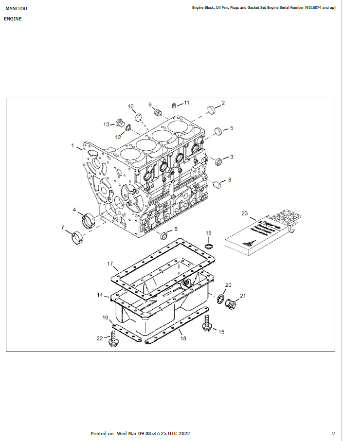 Mustang Detuz 2009 L04 Engine Parts Catalog & Repair Manual PDF