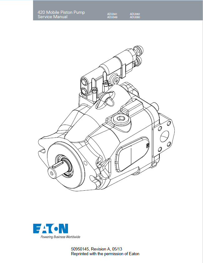 Mustang Eaton 420 Service Manual 50950145 PDF Download