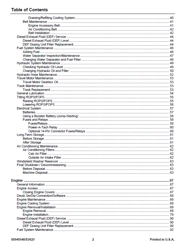 Mustang Gehl VT320 Track Loader Maintenance & Repair Manual PDF