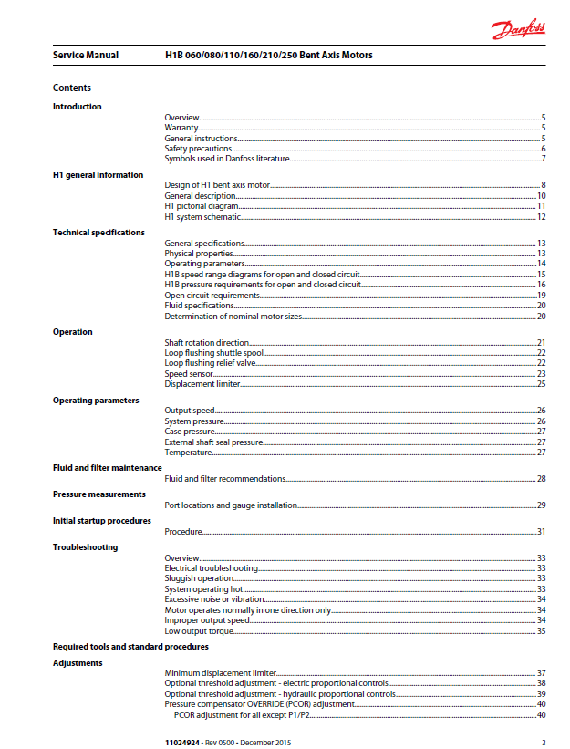 Mustang H1B 060 080 110 160 210 250 Service Manual PDF Guide