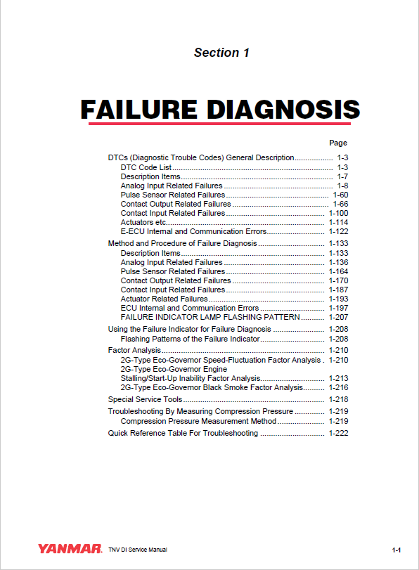 Mustang Industrial Diesel Engine Service & Troubleshooting Manual 50950006 PDF