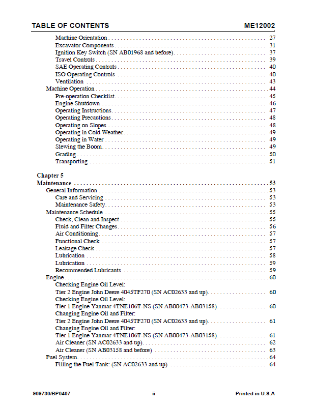 Mustang ME12002 Operator & Maintenance Manual PDF
