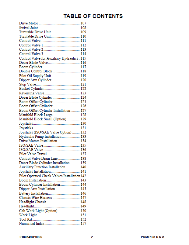Mustang ME12002 Parts Book 918054 PDF – Excavator Spare Parts Manual