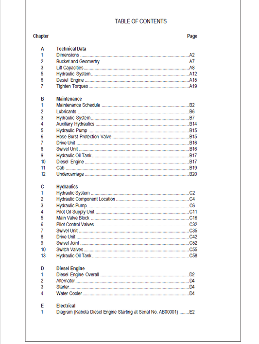 Mustang ME2503-3703 Excavator Repair & Service Manual 918149 Download