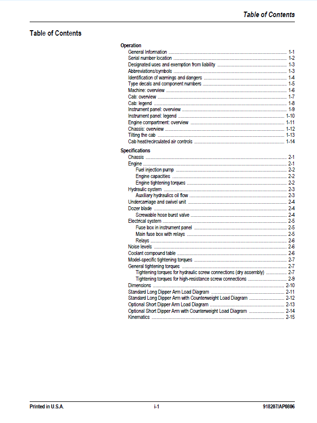 Mustang ME3803ZT Excavator Repair & Service Manual PDF 918207