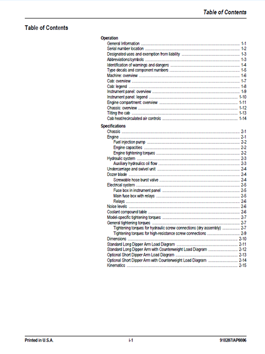 Mustang ME3803ZT Excavator Repair & Service Manual PDF 918207