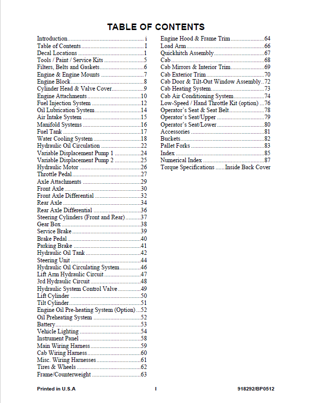 Mustang ML360 All-Wheel-Steer Loader OEM Parts Catalog 918292