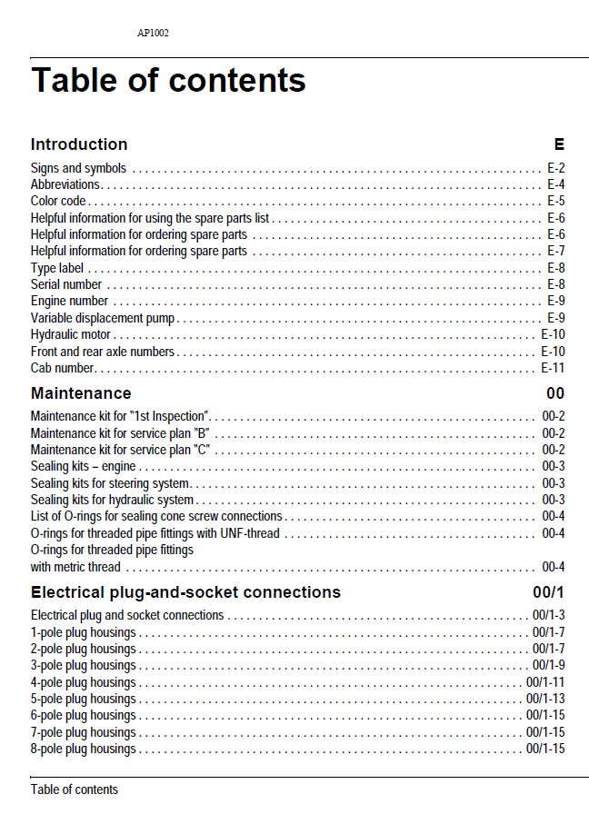 Mustang ML43 Wheel Loader Spare Parts Catalog Manual 909892 PDF