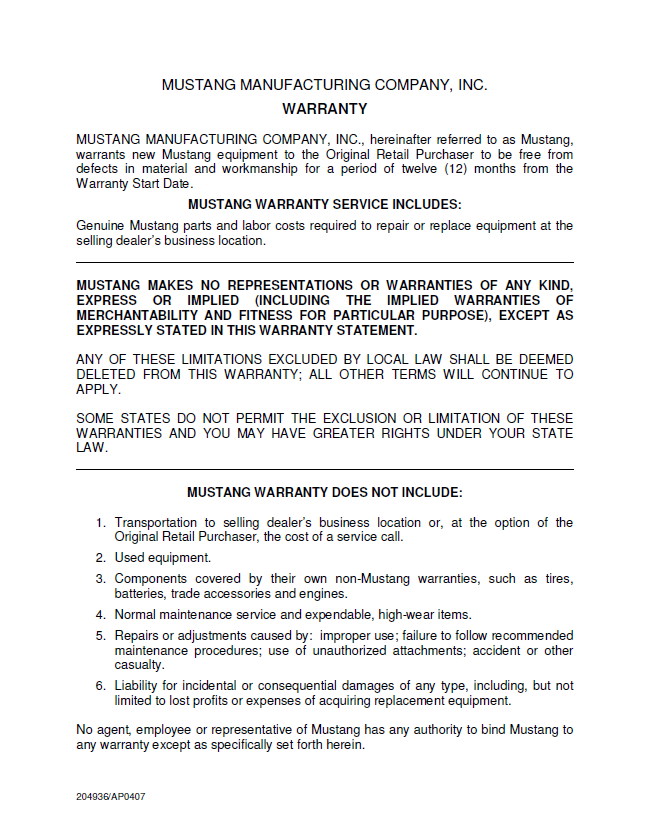 Mustang ML460 Loader Manual 918296 – Operation & Maintenance Guide PDF