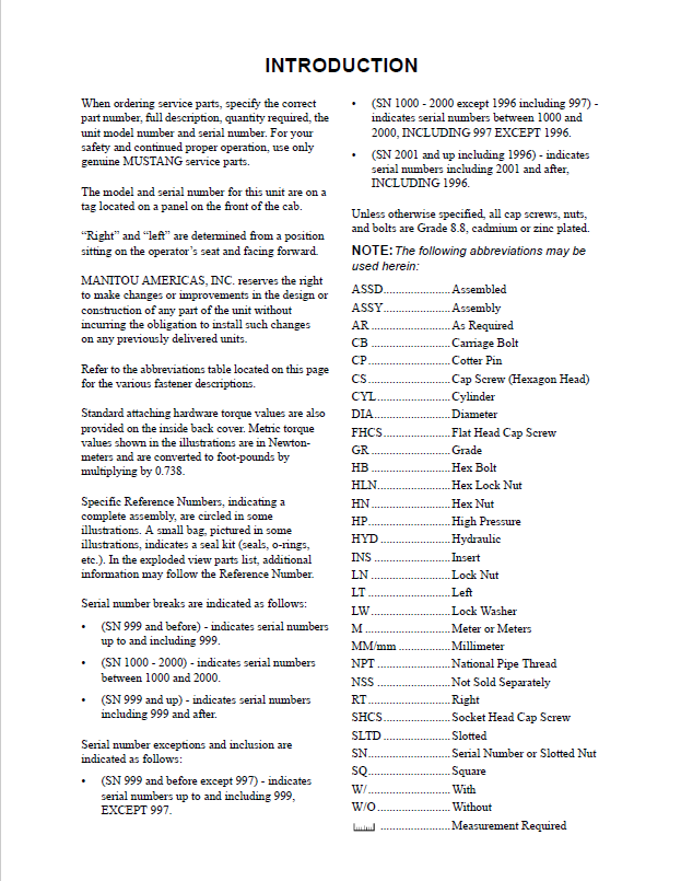 Mustang ML460 Loader Parts Catalog Manual 918295 – PDF Guide