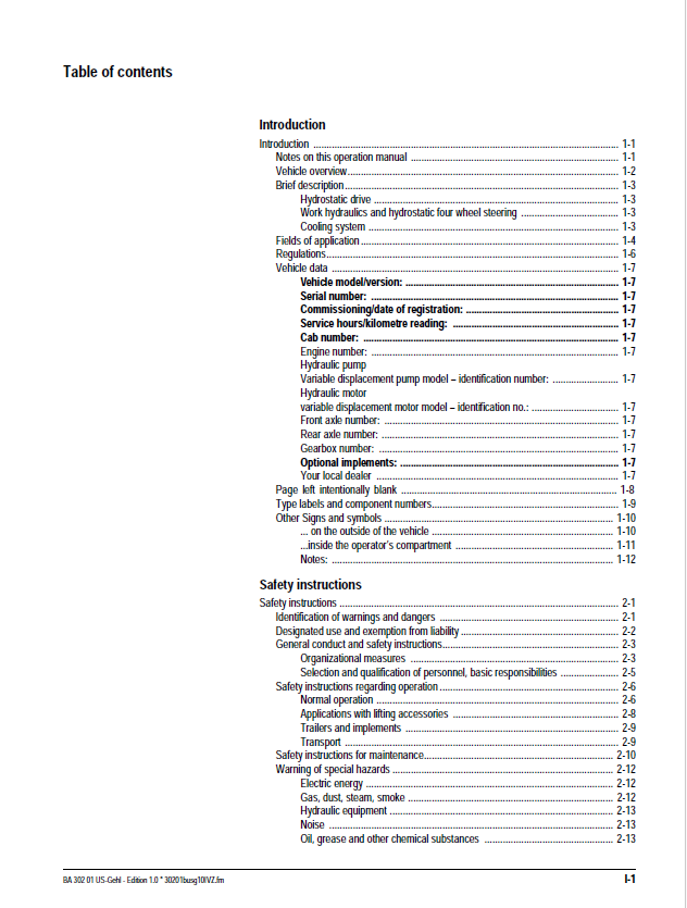 Mustang ML52 Wheel Loader 909893 PDF Instruction Manual