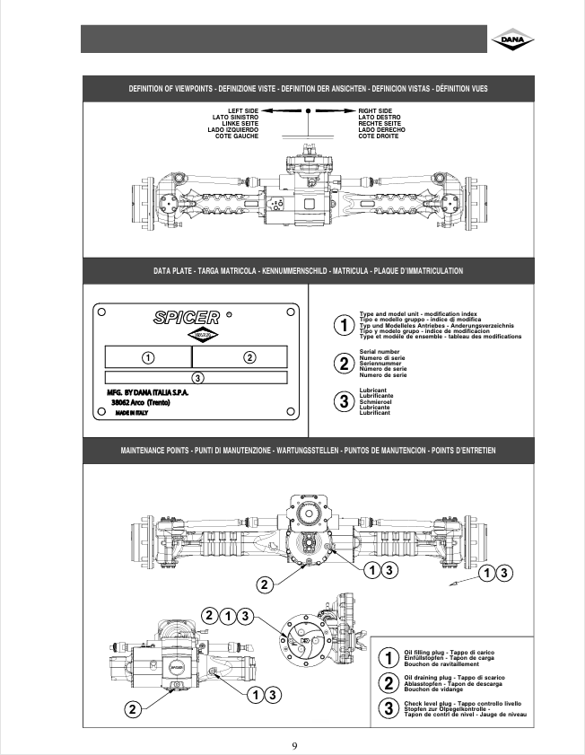 Mustang Manitou MT 5519 MT 6017 Spicer Axle Service Manual