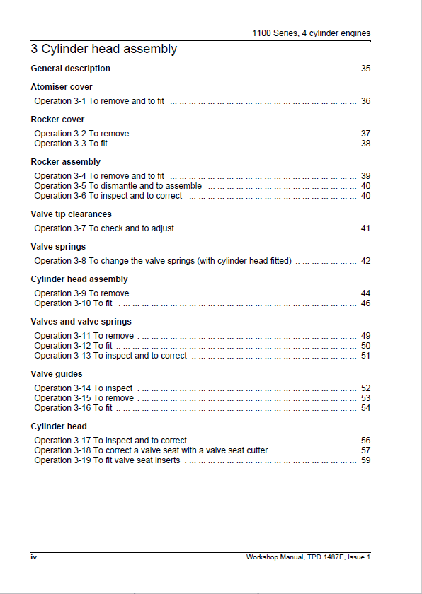 Mustang Perkin 1100 Series Loader Repair Manual | Workshop PDF