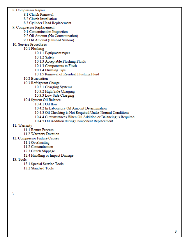 Mustang Sanden SD AC Compressor Maintenance Manual PDF