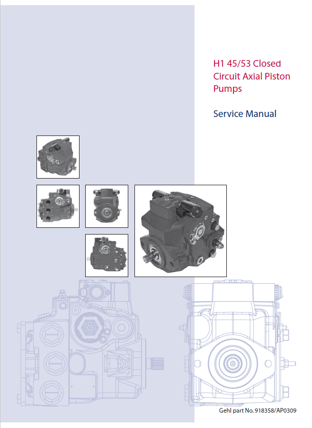 Mustang Sauer-Danfoss H1 45 & 53 Closed Circuit Pump Service Manual PDF 918358A