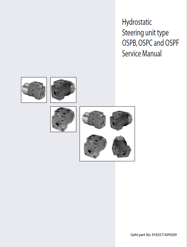 Mustang Sauer-Danfoss OSPB OSPC OSPF Hydrostatic Steering Unit Service Manual 918357A PDF