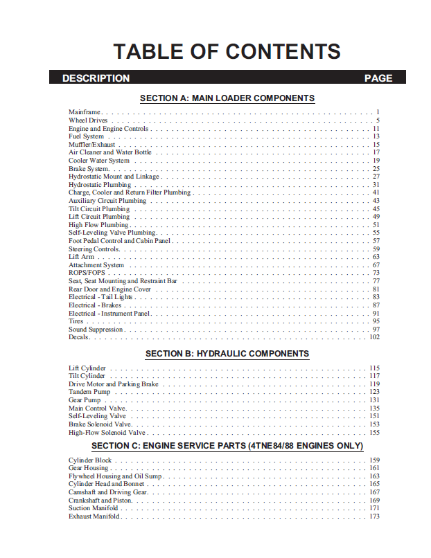 Mustang Skid-Steer Loader 2044/2054 Parts Catalog & Diagram Manual PDF