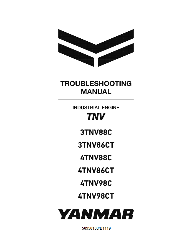 Mustang Yanmar 3TNV88C–4TNV98CT Industrial Engine Service Manual PDF 50950138