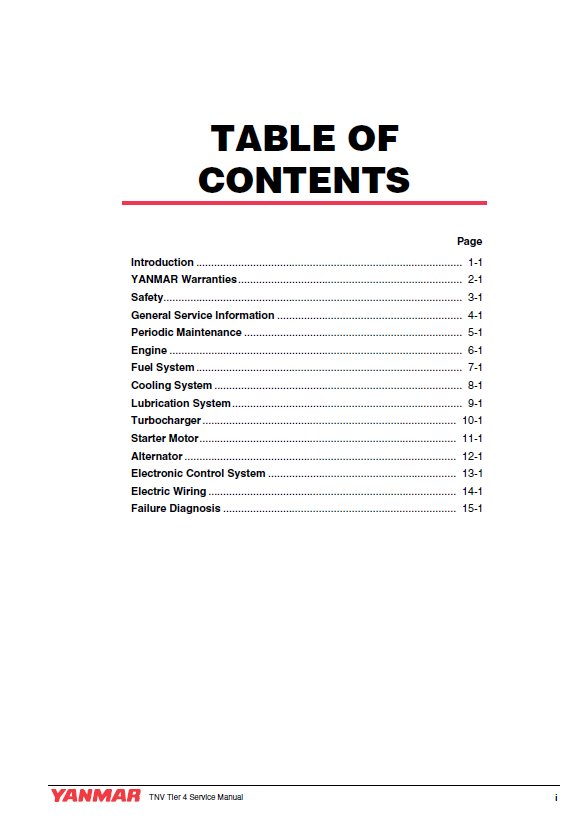 Mustang Yanmar 4TNV98C & 4TNV98CT Workshop Service Manual
