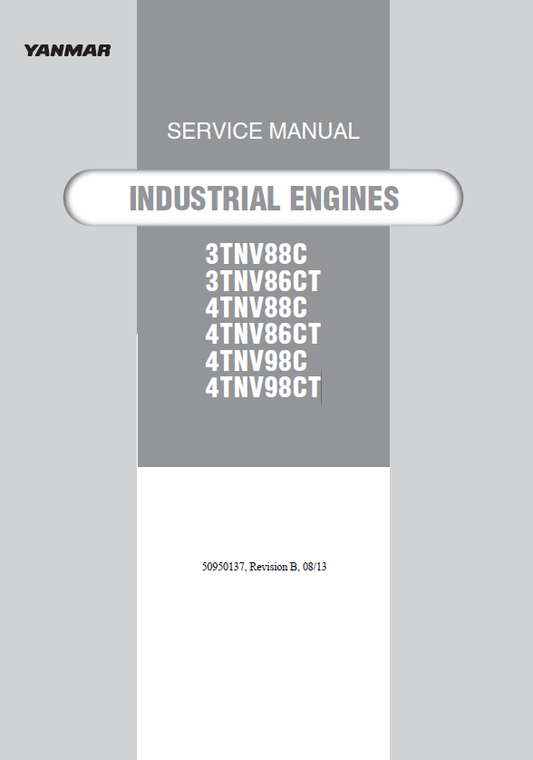 Mustang Yanmar Industrial Engine Service Manual 50950137B PDF Download