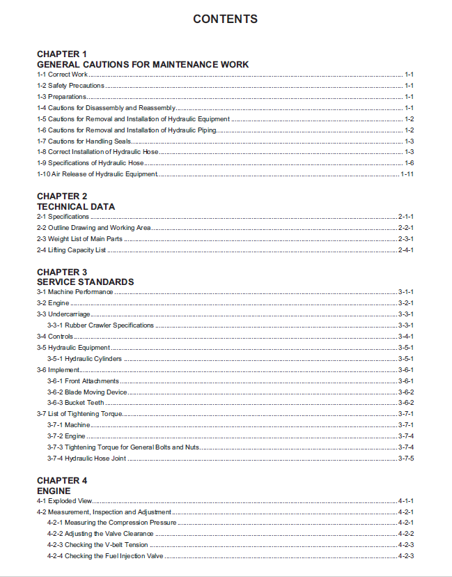 Mustang Z17 / 170Z Compact Excavator Workshop Manual 50940107
