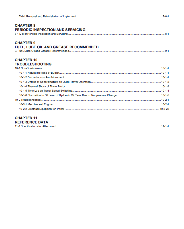Mustang Z17/170Z Excavator Maintenance & Repair Manual PDF
