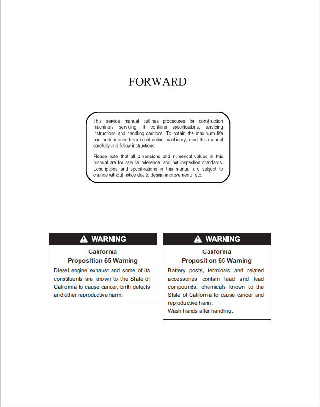 Mustang Z45-450Z Excavator Repair & Service Manual 50940111 PDF