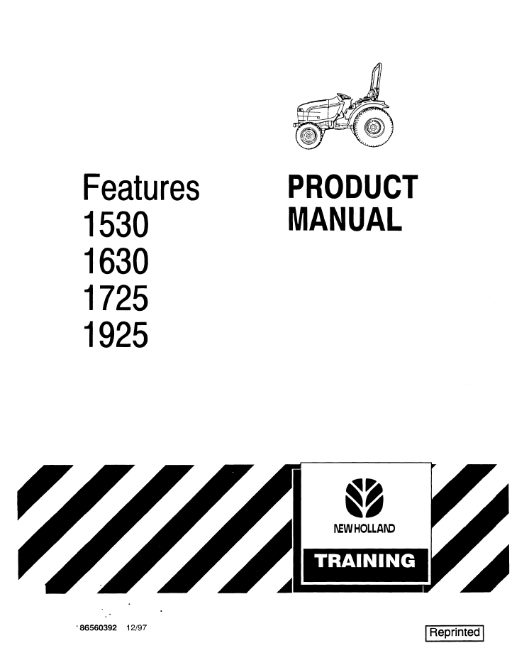 New Holland 1530 1630 Boomer Series Product Manual 86560392