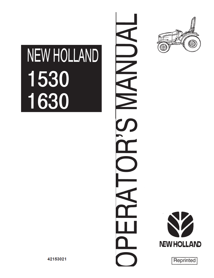 New Holland 1530 1630 Tractor Operator Manual 42153021 PDF